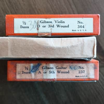 Gibson & Milton G Wolf 3 Vintage Boxes Electric Guitar Strings + Violin image 7