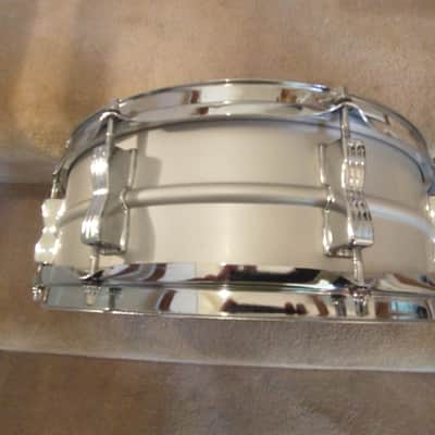 Ludwig Vintage Acrolite aluminum snare drum pointed corner badge mid-70s very clean! image 4