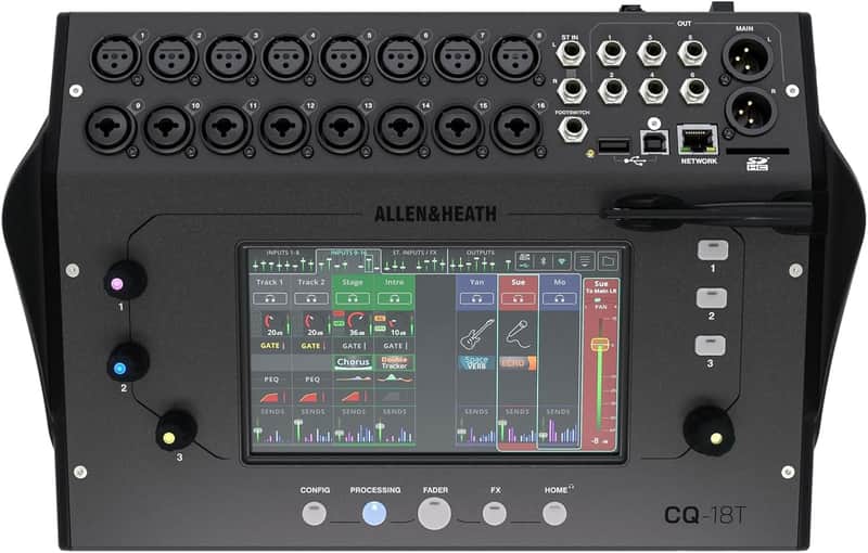 Allen & Heath CQ-18T Digital Mixer with 7" Touchscreen WiFi and Bluetooth Connectivity image 1