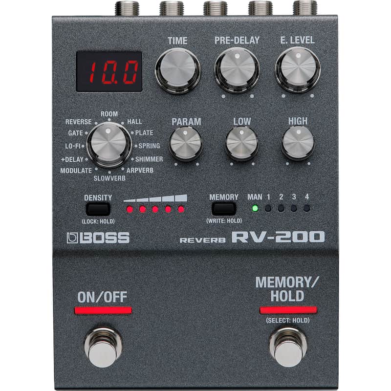 Mint BOSS RV-200 Reverb Processor Guitar Effect Pedal with 12 Reverb Algorithms image 1