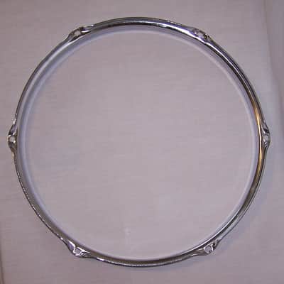 14" Chrome Over Steel 6-Hole Triple Flanged Drum Hoop image 4