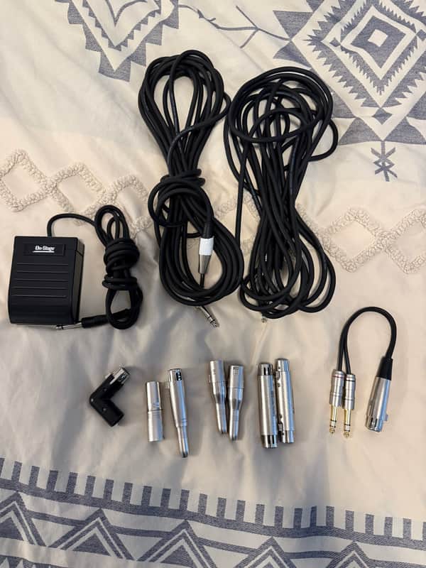 Lot of Studio cables and XLR Adapters Bundle of 11 items Piano Pedal image 1