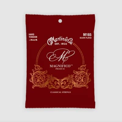 Martin M165 Classical Magnifico Premium Guitar Strings Hard Tension Silver Plated image 1