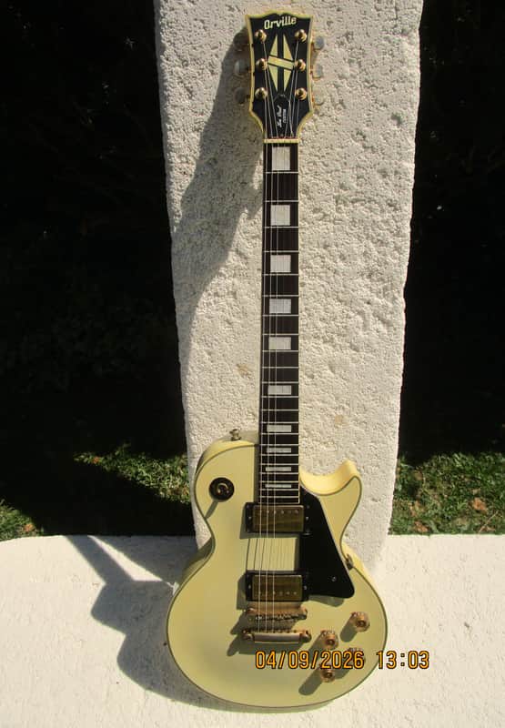 Orville LPC-75 Les Paul Custom Guitar, Japan, White, Gig Bag | Reverb