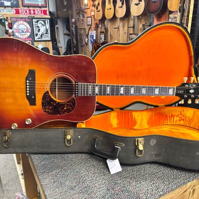 Gibson J160E 1971 - Cherry Sunburst image 18