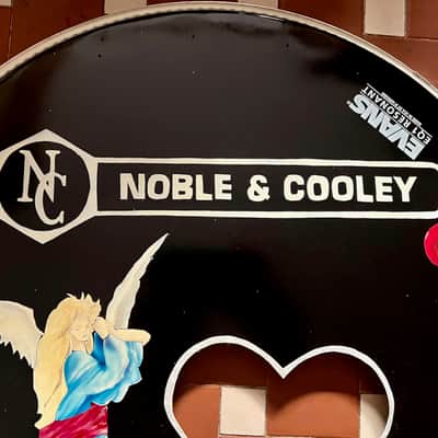 Evans 22'' EQ1 Resonant - Homemade Noble & Cooley Artist Painting 2016 Black image 2