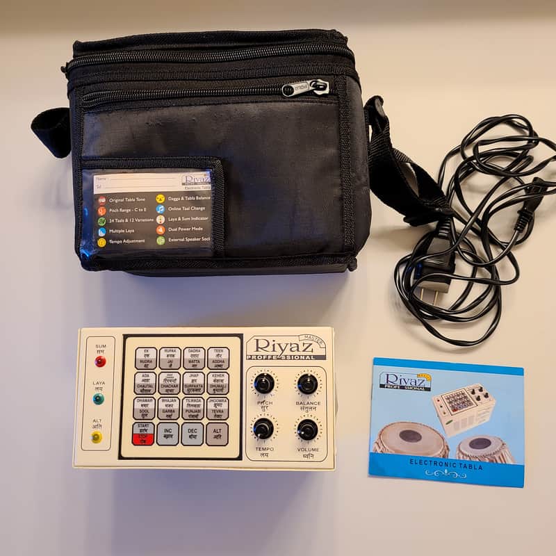 Riyaz Master Pro Tabla with Case, Power Cord, Manual