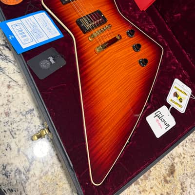 Video! 2016 Gibson Custom Shop Crimson Division Ultima '58 Explorer Custom w/ Flame Inlay on Neck,Flame Top and Binding image 1