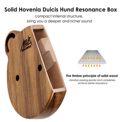 17 Keys Solid Walnut Kalimba Thumb Piano image 4
