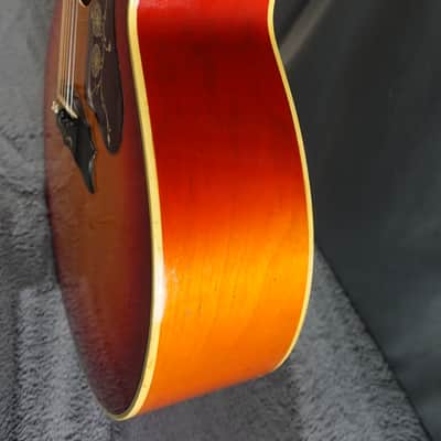 Morales M350 Jumbo Acoustic Japan Sunburst w/ Hard Case image 16
