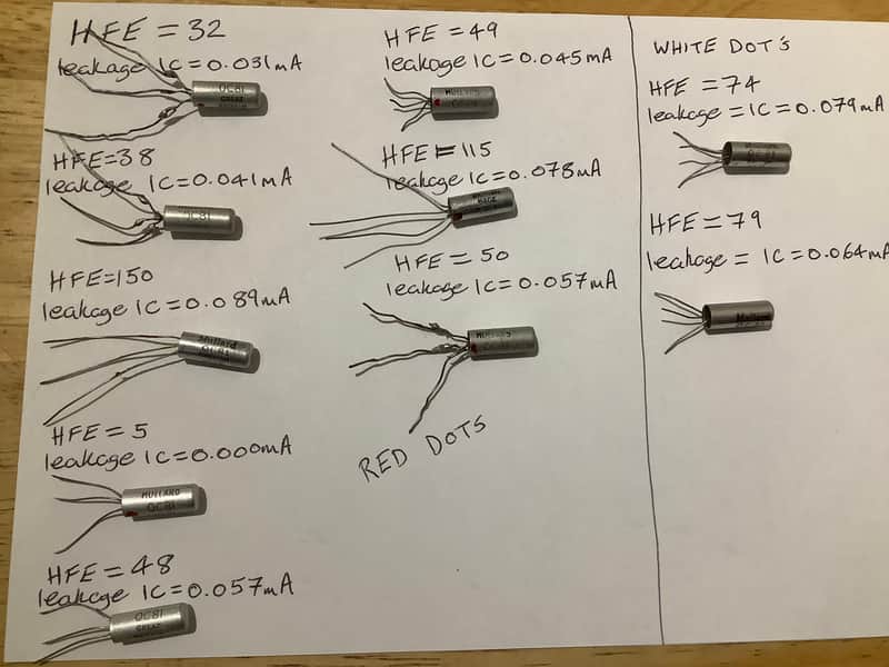 10 mullard Oc81 germanium transistors for fuzz build made in England image 1