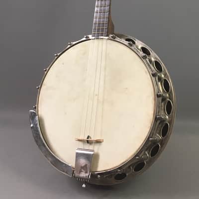 Vintage Gretsch Brooklyn NYC 4-String Broadkaster Irish Tenor Banjo Pre-War 1930s-40s Original Folk Americana image 13