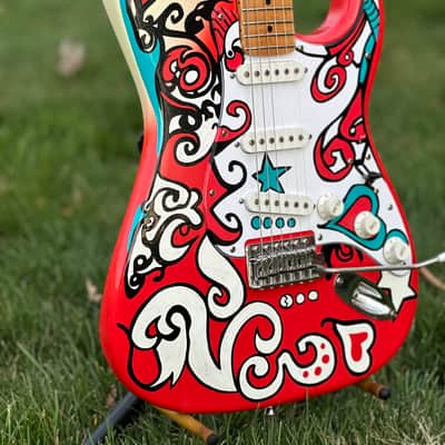 Partscaster Jimi Monterey Strat - Hand painted image 3