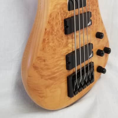 Zon Pre Owned Sonus Standard 5-String Electric Bass Guitar Maple Body Burl Maple Top W/Bag image 3