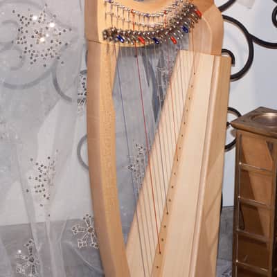 Roosebeck HPXALC-N | PIXIE HARP 19-STRING CHELBY LEVERS LACEWOOD NATURAL. New with Full Warranty! image 4