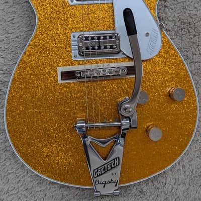 Gretsch G6129T-89 Vintage Select '89 Sparkle Jet w/Bigsby, Gold Sparkle - Japan image 4