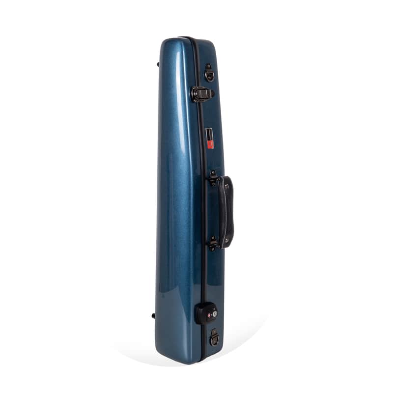 Crossrock Straight Soprano Saxophone Case, 100% Fiberglass Hardshell with TSA Lock, Blue image 1