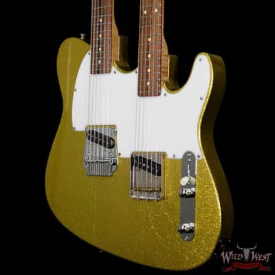 2003 Fred Stuart Golden Hawk Double-Neck Chartreuse Sparkle image 1