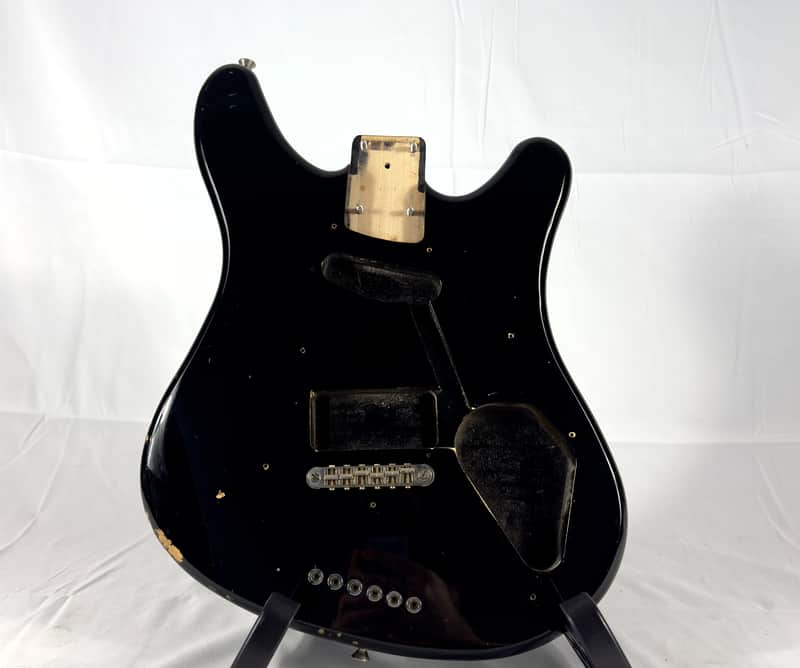 Squier Vista Venus Series Electric Guitar Body MIJ Japan 1996 - Gloss Black image 1