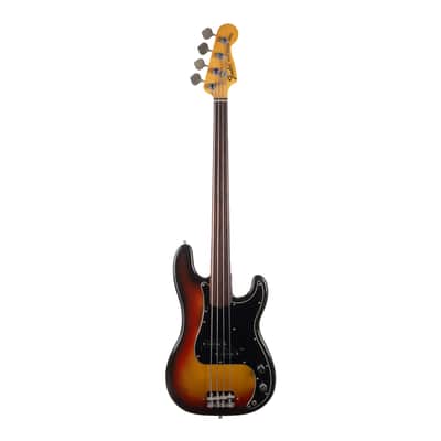 Vintage Fender Fretless Precision Bass Sunburst 1974 image 5