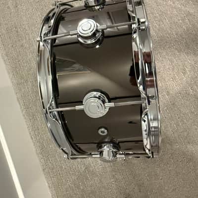 DW Collector's Series Black Nickel Over Brass 6.5x14" Snare Drum 2011 - 2021 - Black Nickel with Chrome Hardware image 5