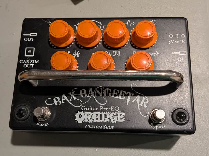 Orange Bax Bangeetar Guitar Pre-EQ Pedal 2010s - Black image 1