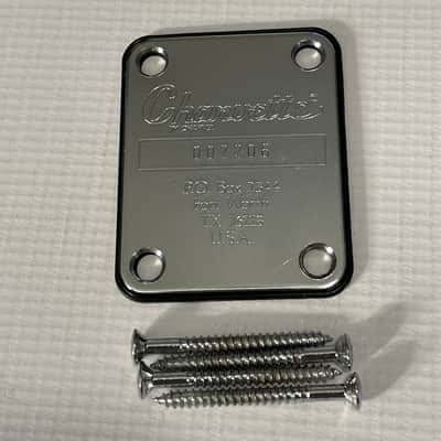 1980's Charvette by Charvel/Jackson Model Guitar Chrome Neckplate Neck Plate image 1
