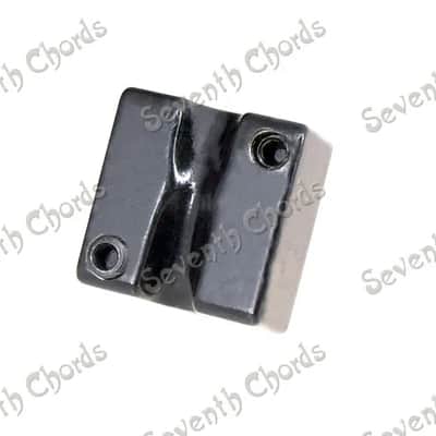 4 Piece Black Headless Bass Guitar Bridge Saddles image 5