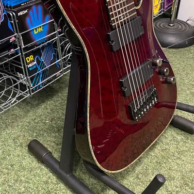 Schecter C-8 Hellraiser in black cherry - Made in Korea image 3