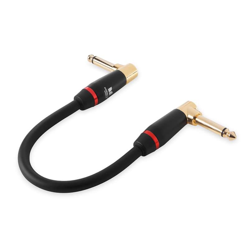 Monster M BASS2-0.75DA MonsterBass 1/4" TS Angled Instrument Cable - 8" image 1