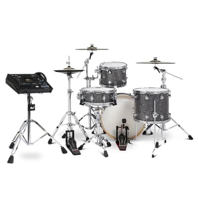 DW DWe 4pc Complete Electronic/Acoustic Drum Set w/Roland V71 Black Galaxy Bild 3