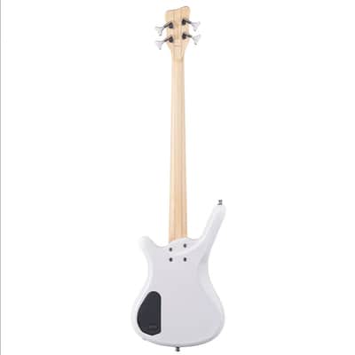 Warwick RockBass Corvette $$-4 String - Solid White High Polish image 5