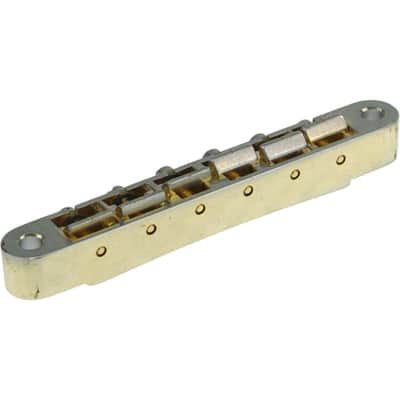 Faber ABRH-GA ABRH Bridge, For Gibson® ABR-1, Aged Gold, Brass saddles gold plated image 2