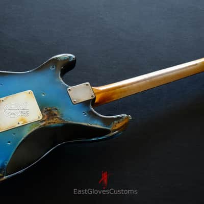 Fender Stratocaster Pelham Blue Heavy Aged Relic by East Gloves Customs image 11