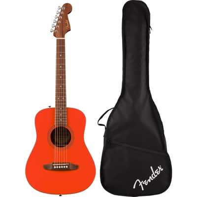 Fender California Standard Redondo Mini Acoustic Guitar - Spruce Top, Fiesta Red image 7