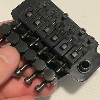2000's Era Charvel Used FRT-01000 1000 Series Licensed Floyd Rose Black Guitar Tremolo Bridge Set image 19