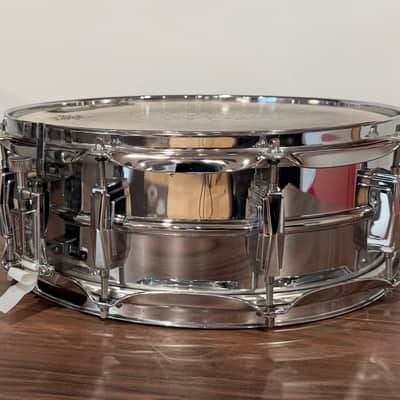 Ludwig LM402 Supraphonic 6.5x14" 10-Lug Aluminum Snare Drum 1985 - Present - Chrome-Plated image 8