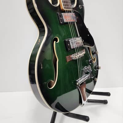 Univox Coily U1825 Electric Semi-Hollow Body 1960's - Green Burst *No Case* image 4