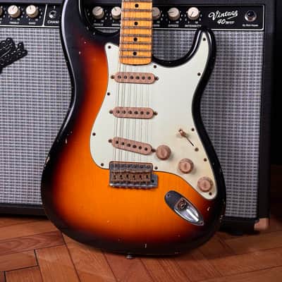 2009 Fender 59 John Cruz Strat Masterbuilt Sunburst Relic image 2