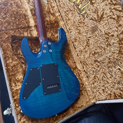 Suhr Modern Carve Top 2014 Reload Collection Flamed Blue Aqua Cocobolo Neck **Stunning!** image 6