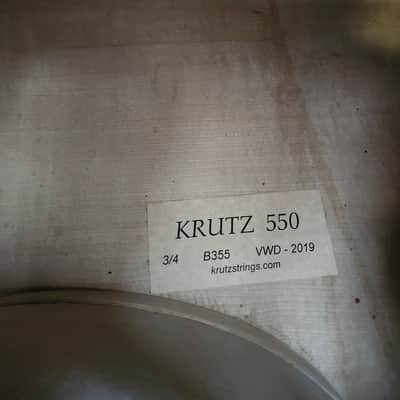 Used Krutz 550 series model B355 Upright 3/4 Size Bass with Bag + Bow image 18