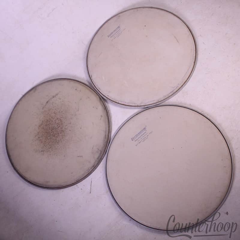 Ludwig 13"3x Tom Drum Heads Batter/Resonant Vintage 70s WeatherMaster db-750 USA image 1