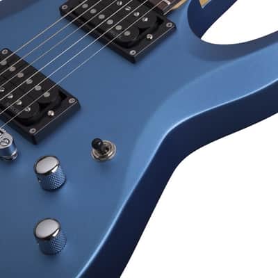 Schecter C-6 Deluxe Electric Guitar - Satin Metallic Light Blue (431) image 4