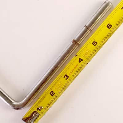 American 3/8x7x11"Cymbal L-Arm Rod Chrome Vintage 50s Bass Drum Mount Holder USA image 2