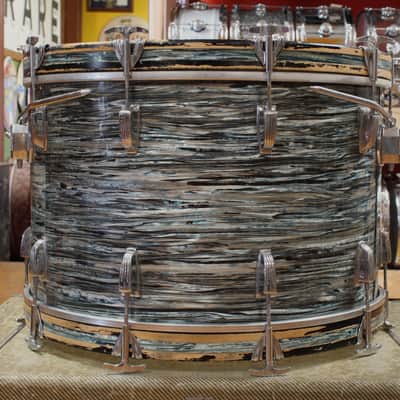 1960s Ludwig Super Classic Outfit in Blue Oyster Pearl 14x22 9x13 16x16 image 5