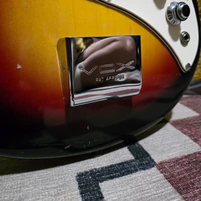 *Luthier Special* Vox Panther Electric Bass Guitar 1960's Sunburst W/OHSC image 3