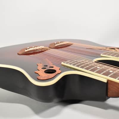 Ovation Celebrity CSD 225 Red Burst Double Neck 6 / 12 String Acoustic Electric Guitar w/OHSC image 6