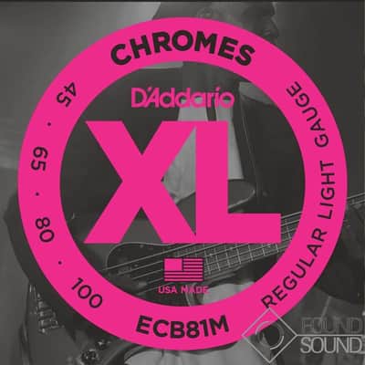 D'Addario ECB81M 45-100 Regular Light Medium Scale Bass Strings image 1