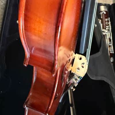 15" viola with case and bow. Made in Romania image 11