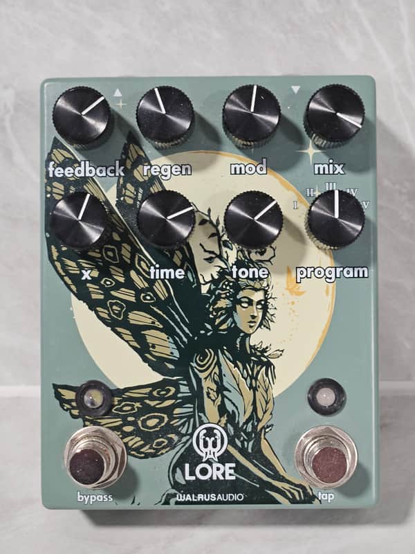 Walrus Audio Lore Reverse Soundscape Generator 2022 - Present - Muted Green / Dark Green Fairy image 1
